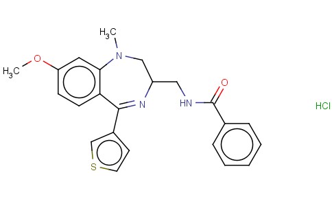 BENZAMIDE, N-((2,3-DIHYDRO-8-METHOXY-1-METHYL-5-(3-THIENYL)-1H-1,4-BEN ZODIAZEPIN-2-YL)METHYL)-, MON